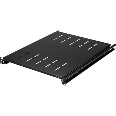 Renkforce RF-7112942 19 inch Apparaatbodem voor patchkast 1 HE Uittrekbaar Geschikt voor kastdiepte: vanaf 500 mm Zwart