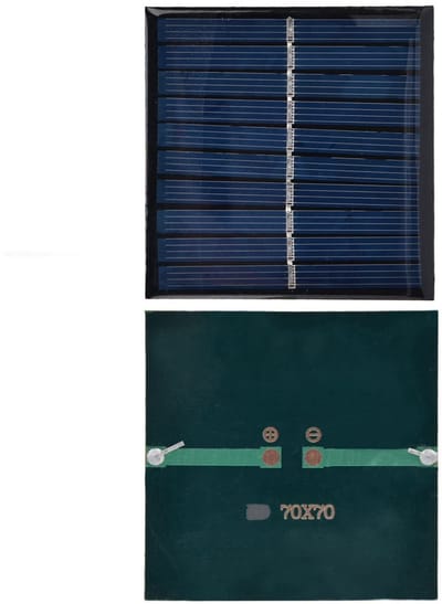 ONF3 - Zonnepaneel - Draagbaar Mini Zonnepaneel - 0.7W 5V - Laag Vermogen Apparaten - Energievoorziening - Geschikt voor Mobiele Apparaten - Com...