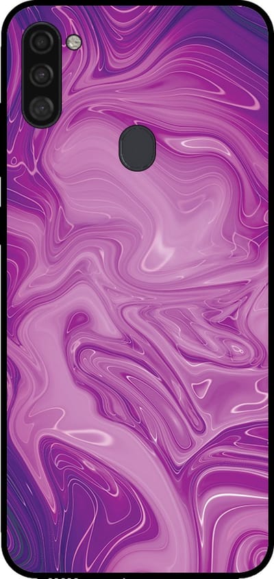 Smartphonica Telefoonhoesje voor Samsung Galaxy A11 met marmer opdruk - TPU backcover case marble design - Paars geschikt voor Samsung Galaxy A11