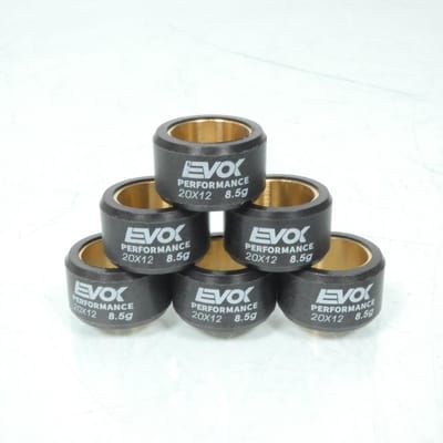 Galet rouleau de variateur EVOK pour scooter Yamaha 125 X-Max 2006 à 2020 20x12 8.5Grs / 100480083 Neuf