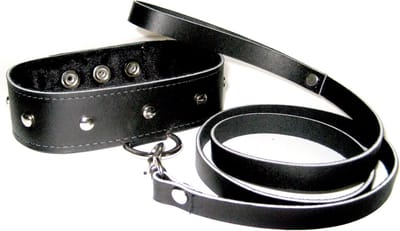 Sportsheets - Leather halsband & Leash Set - Halsband