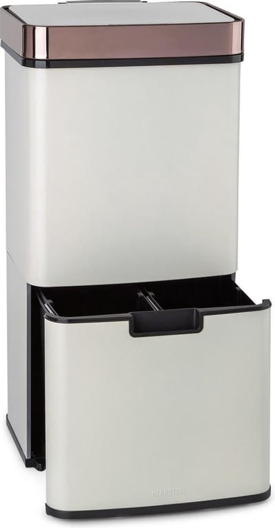 Klarstein Royal Trash - Vuilnisemmer - 72 Liter - Prullenbak met sensor - RVS - Roségoud