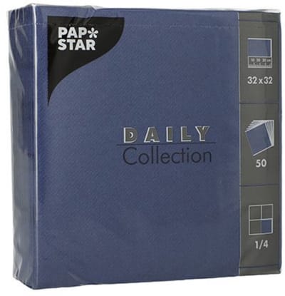 PAPSTAR lunchservetten, 320 x 320 mm, 3-laags, nektarine, wit, 50 stuks