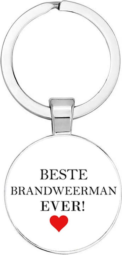 Akyol - Beste brandweerman Sleutelhanger - brandweerman - iemand die brandweerman is - werk - cadeau - verjaardag - kado - geschenk - gift - welkomst cadeau - afscheidscadeau - 2,5 x 2,5 CM