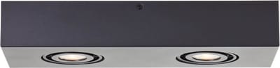 Brilliant Doro - Plafondspot - GU10 2x4,5W - 3000K - Zwart