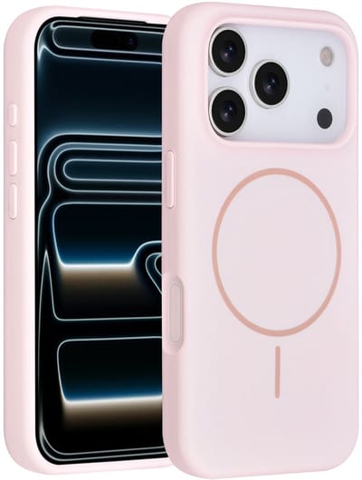 TUNIQ telefoonhoesje voor Apple iPhone 17 Pro - MagSafe siliconen backcover - Roze