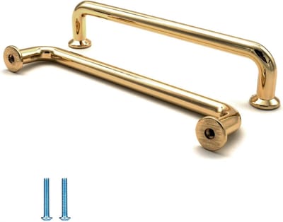 6 Stuks Gouden Kastgrepen met 192mm Gatenafstand voor Keuken en Meubels - Ideaal voor Keukenkastdeuren en Kasten