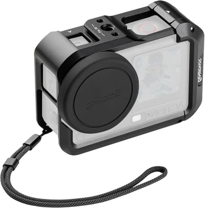 Aluminium Camera Cage voor DJI Osmo Action 6 met Koudschuh, Polsband en Lensbescherming - Ideaal voor Actiefotografie en Videografie Accessoires
