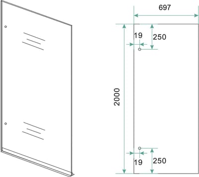 Wiesbaden Less Inloopdouche 70 x 200 cm Helder Glas - Chroom