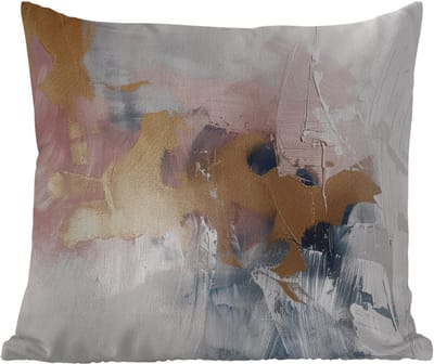 Sierkussen Buiten - Abstract - Pastel kleuren - Goud - Modern - Aesthetic - 60x60 cm - Weerbestendig