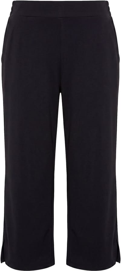 Angel of Style - Dames - Culotte rechte pijp elastische tailleband zoomsplitten - Zwart - Maat 46