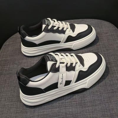Nieuwe Lente- en Herfststijl van Internetberoemdheid Witte Schoenen voor Dames Internetberoemdheid Veelzijdig Comfortabel en Casual Sportieve Schoenen met Dikke Zool 40 gray