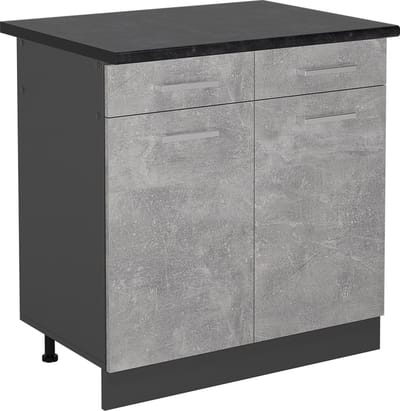 Vicco R-Line Keukenonderkast – 80 cm, WB Antraciet Beton