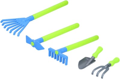 Kinzo 5-delige kindertuingereedschap set - educatief en duurzaam - stimuleert creativiteit en leren