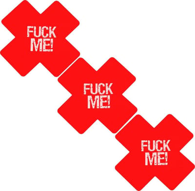 Banoch - Nipple Sticker Fuck Me - tepelstickers - rood - 3 x2 pack