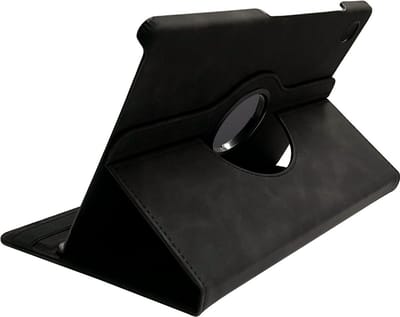 CaseBoutique Bookcase hoesje geschikt voor Samsung Galaxy Tab S10 FE+ - Zwart - Kunstleer - Draaibare Standaard in Landscape en Portrait