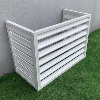 Airco Omkasting - Privacy Scherm - Buitenruimte Verfraaien - Stevige Aluminium - Vrijstaand - Antraciet