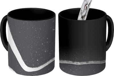 Magische Mok - Foto op Warmte Mokken - Koffiemok - Lijn - Minimalisme - Design - Magic Mok - Beker - 350 ML - Theemok
