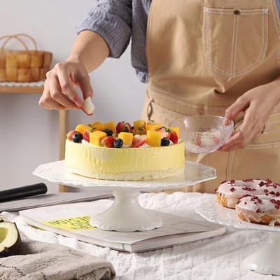 Dailygoods- Taartstandaard met voet - Keramiek - Cupcakehouder - Taartdisplay