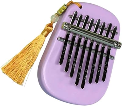 Vingerpiano - Duimpiano - Muziek Maken - Gemaakt Van Hout - 10.5 cm - Paars