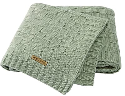 Knitted Baby Blanket 40x30 Inches - Soft and Safe for Newborns