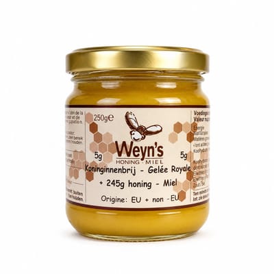 Honing met koninginnebrij (Royal Jelly) - 250g - Weyn's