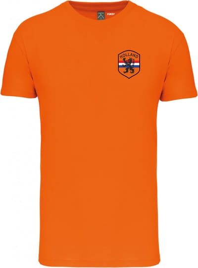 T-shirt Holland Embleem Klein | Koningsdag kleding | Oranje Shirt | Oranje | maat XS