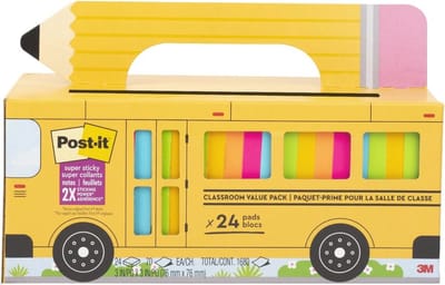 Super Sticky Notities Value Pack met Koffer - 24 Pads, 3x3 inch
