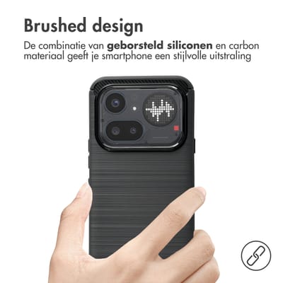 imoshion Hoesje - Geschikt voor Nothing Phone (4a) Pro - Brushed Backcover - Zwart