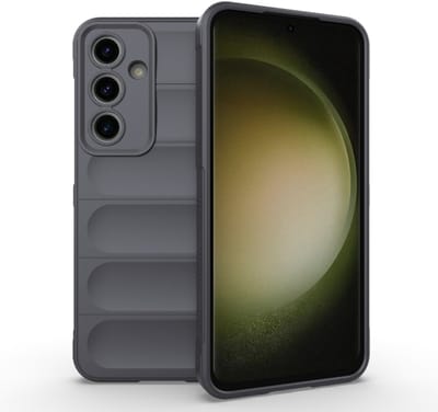 Casemania Hoesje Geschikt voor Samsung Galaxy A57 - Grijs - Geribbeld Siliconen Back Cover - Volledige Camera Bescherming - Extra Stevig Val en Stootbescherming Telefoonhoesje