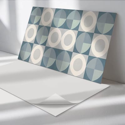 Wallfluent Vinyl Wandpaneel - Geometrie van cirkels en vormen Zelfklevende Wandbekleding - 100 cm x 50 cm - Grijs Vinyl Wandpaneel - 1 stuk - Rechthoekig Wandbekleding Vinyl - Abstractie Wandpaneel - Wandpaneel PVC - Wandpaneel Keuken en Badkamer