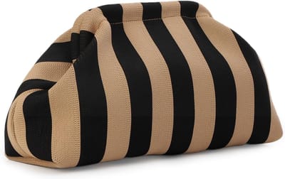 Dames Clutchtas Gevlochten Zomer Handtas Schoudertasje Kleurblok