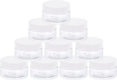 50x Potje 100ml - Lege, Kunststof Potjes met Schroefdeksel Cosmetica, Hobby - PET - Navulbaar