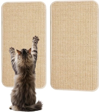 Famanu – Wandkrabmat 50x25 cm – Muurmontage kattenmat – Beschermt muren en meubels tegen krassen