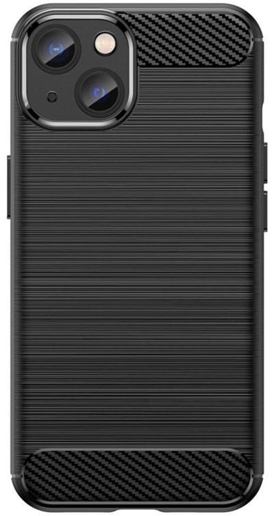 Mobiq Carbon Look Hoesje geschikt voor iPhone 15 Plus - Flexibele TPU Case