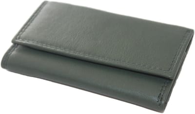 Klein dun leren portemonneetje met rits / mini beursje / Tri-fold portemonneetje in rood, paars, roze, groen, navy, blauw, zwart leer / 129