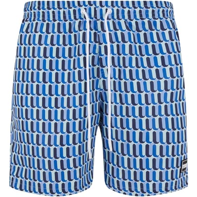 Urban Classics - Pattern Zwemshorts - S - Blauw