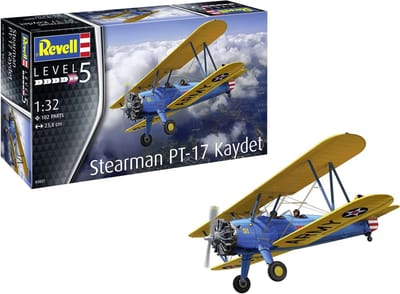 Revell Modelbouwpakket Militaire voertuigen - 03837 Stearman PT-17 Kaydet Plane Plastic - 1:32 - Modelbouw