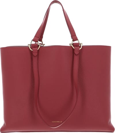 COCCINELLE Leren Handtas Schoudertas Hop On Handbag Grained Leather Pot Paars