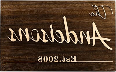 Huisnummer Bord - Naambord Deur Hout - Huis Decoratie - Spiegelgepolijst Design - 40x20x1 cm - E Houtkleur