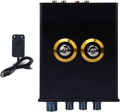 Vacuümbuis Voorversterker - Audiofiele Versterker - Muziek Luisteren - Bas- en Treble-aanpassing - 30 x 19 x 6 cm - Zilver