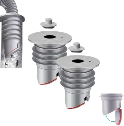 2x Afvoerplug wasmachine - Toepasbare buisbinnendiameter 35-40mm - Geurdicht - Wasmachine geurplug - Gootsteen Stop - Afvoerstop - Afdichtingsplug voor afvoerbuis - Rioolbuisafdichting - Rfdichtring - Afvoerplug afdekking vloer - Afvoerplug wastafel