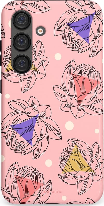 Casetastic Hoesje Geschikt voor Samsung S25 - Stijlvolle Beschermende Duo-layer Case - Bloemen Pastel Roze