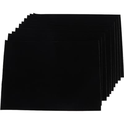 10 stuks Zelfklevend Zwart Sieradendoos Pluisvoering Plakdoek Accessoire black