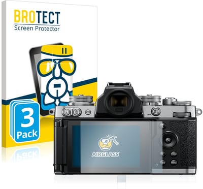 BROTECT - Screenprotector voor Nikon Z fc - Folie Beschermfolie Beschermglas transparant 3 Stuks