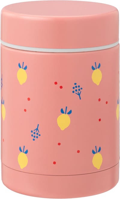 Fresk Thermos Lunchbox 300 ml - RVS Voedselcontainer – BPA-vrij – Lekvrije dop – Thermosbeker – Food Jar tot 6 Uur Warm – Lunchpot - Roze - Summer Fruit