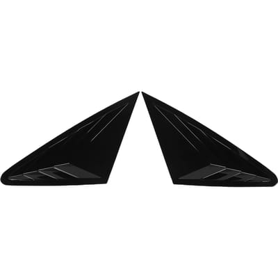 2 Stuks Achterzijruit Lamellenafdekking Links Rechts Achterruit Luchtinlaat Scoop Jaloezie Afdekking Blind black