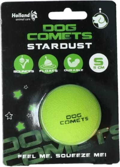 Dog Comets Ball Stardust Ø5 cm - Hondenspeelgoed - Hondenbal - Natuurlijk rubber - 1 stuk - Groen
