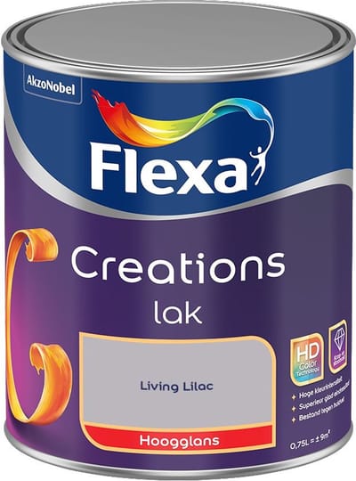 Flexa - Creations Lak Hoogglans - Living Lilac - Mengverf - 750 Ml