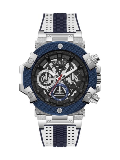 Guess Carbon Multi-Function Watch Wit Case: 100% Stainless Steel | Armband: 100% Leather 46 GW0486G1
